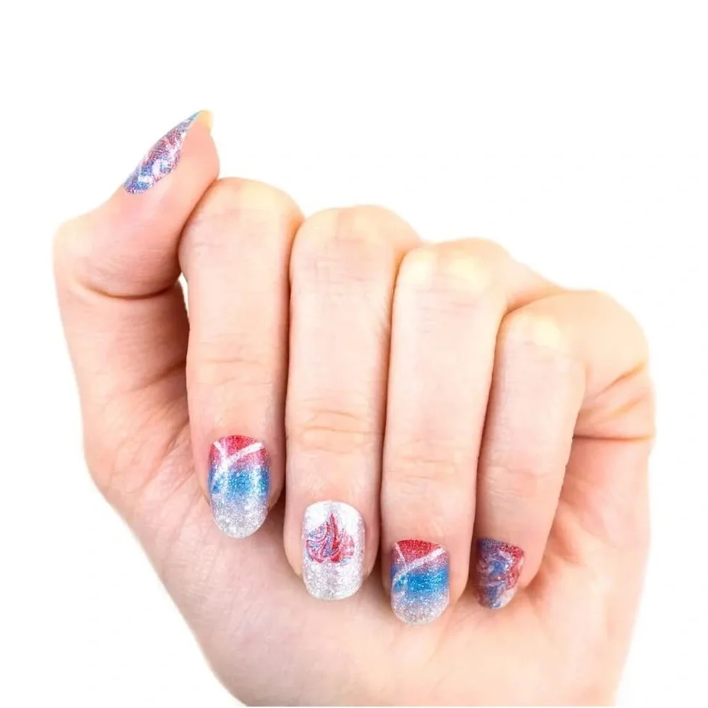 *Retired* Color Street: Take My Hand | Patriotic Red White Blue Heart Ribbon - Picture 6 of 8